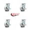 Service Caster 5 Inch Semi Steel Swivel Caster Set with Roller Bearings and Brakes SCC SCC-30CS520-SSR-TLB-4 - alternate 4